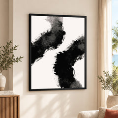Abstract Black Artwork Over White Background | Abstract Fashion Artwork #00569