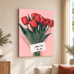 From Me To Me Self Love Floral Design | Abstract Floral Artwork #00572
