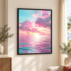 Beautiful Sunset View From Clouds In Sea | Abstract Nature Artwork #00583
