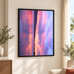 Colorful Sunset View From Clouds In Sea | Abstract Nature Artwork #00584