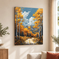 Beautiful Autumn Season Floral Artwork | Abstract Nature Artwork #00591