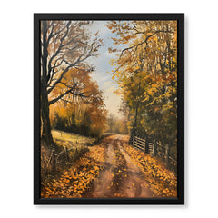 Beautiful Autumn Season View From A Hill Top | Abstract Nature Artwork #00595