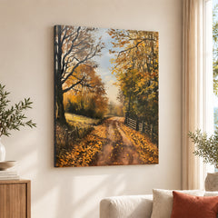 Beautiful Autumn Season View From A Hill Top | Abstract Nature Artwork #00595