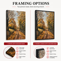 Beautiful Autumn Season View From A Hill Top | Abstract Nature Artwork #00595