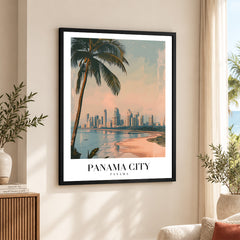 Panama City Panama | Abstract Travel Artwork #00602