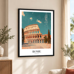 Rome City Italy | Abstract Travel Artwork #00603