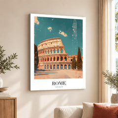 Rome City Italy | Abstract Travel Artwork #00603