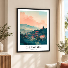 Chiang Mai City Thailand | Abstract Travel Artwork #00605