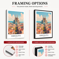 Barcelona City Spain | Abstract Travel Artwork #00615