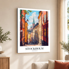 Stockholm City Sweden | Abstract Travel Artwork #00623