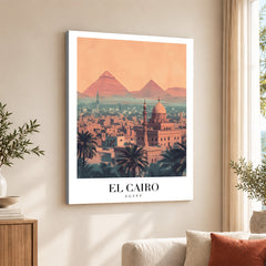 El Cairo City Egypt | Abstract Travel Artwork #00624