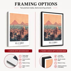 El Cairo City Egypt | Abstract Travel Artwork #00624