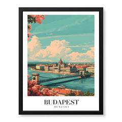 Budapest City Hungary | Abstract Travel Artwork #00630