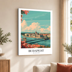 Budapest City Hungary | Abstract Travel Artwork #00630