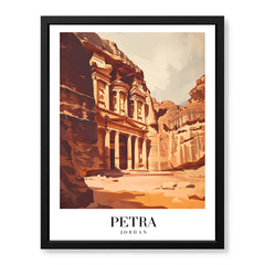 Petra City Jordan | Abstract Travel Artwork #00632