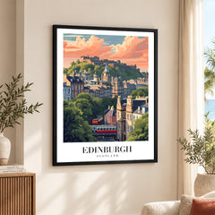 Edinburgh City Scotland | Abstract Travel Artwork #00635