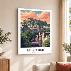 Edinburgh City Scotland | Abstract Travel Artwork #00635