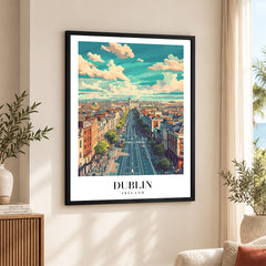 Dublin City Ireland | Abstract Travel Artwork #00636