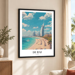 Dubai City UAE | Abstract Travel Artwork #00637