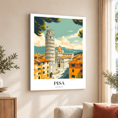 Pisa City Italy | Abstract Travel Artwork #00638