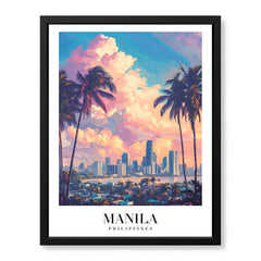Manila City Philippines | Abstract Travel Artwork #00642