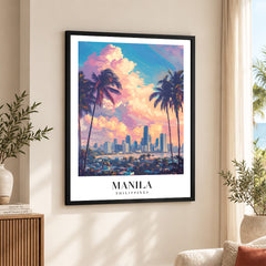 Manila City Philippines | Abstract Travel Artwork #00642