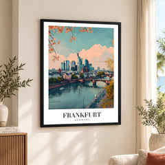 Frankfurt City Germany | Abstract Travel Artwork #00644