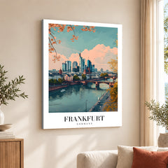 Frankfurt City Germany | Abstract Travel Artwork #00644