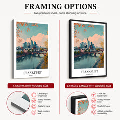 Frankfurt City Germany | Abstract Travel Artwork #00644