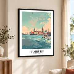 Hamburg City Germany | Abstract Travel Artwork #00647