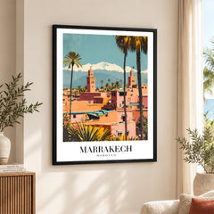 Marrakech City Morocco | Abstract Travel Artwork #00648