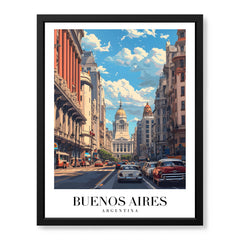 Buenos Aires City Argentina | Abstract Travel Artwork #00649