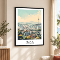 Seoul City South Korea | Abstract Travel Artwork #00650