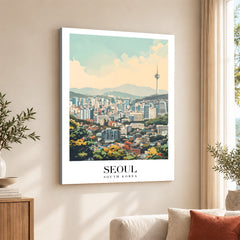 Seoul City South Korea | Abstract Travel Artwork #00650