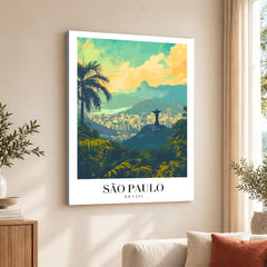 Sao Paulo City Brazil | Abstract Travel Artwork #00651
