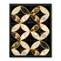 Black & Gold Geometric Shapes Artwork | Abstract Fashion Artwork #00669