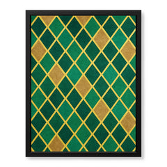 Abstract Green & Beige Geometric Artwork With Golden Lines | Abstract Fashion Artwork #00674
