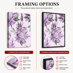 Beautiful Pink & Purple Floral Artwork | Abstract Floral Artwork #00681