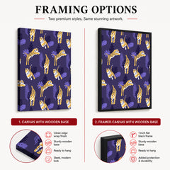 Tiger Portrait Design Over Pink & Purple Background | Abstract Fashion Artwork #00683