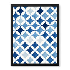 Blue and Gray Pattern Design Over White Background | Abstract Fashion Artwork #00705