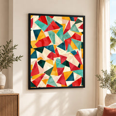 Abstract Colorful Pattern Artwork With Beige Background | Abstract Fashion Artwork #00708