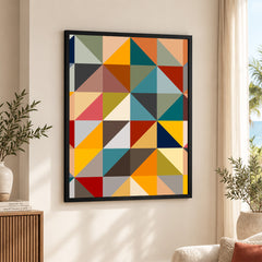Abstract Colorful Triangle Pattern Artwork | Abstract Fashion Artwork #00710