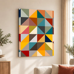 Abstract Colorful Triangle Pattern Artwork | Abstract Fashion Artwork #00710