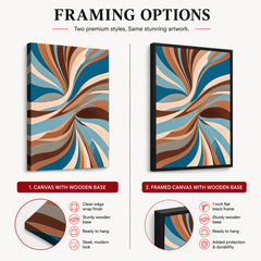 Abstract Blue & Brown Color Shades Artwork | Abstract Fashion Artwork #00711