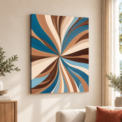 Abstract Blue Brown & Beige Color Shades Artwork | Abstract Fashion Artwork #00712