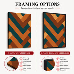 Blue Brown & Orange Abstract Pattern Design Artwork | Abstract Fashion Artwork #00715