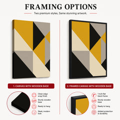 Gray Black & Gold Abstract Pattern Shapes Artwork | Abstract Fashion Artwork #00717