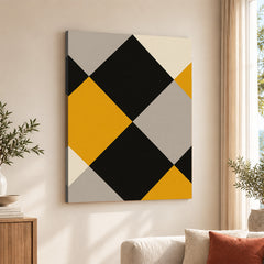 Gray Black & Gold Abstract Geometric Shapes Artwork | Abstract Fashion Artwork #00718