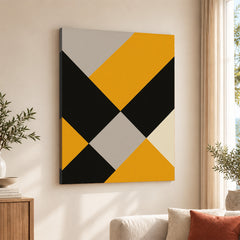 Gray Black & Gold Abstract Shapes Artwork | Abstract Fashion Artwork #00719