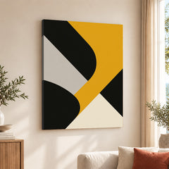 Gray Black & Gold Abstract Paint Stroke Artwork | Abstract Fashion Artwork #00720